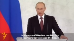 Putin Says West 'Crossed A Line' Over Ukraine