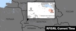 Мапа місця інциденту, яку підготував телеканал «Настоящее время», створений Радіо Свобода з участю «Голосу Америки»