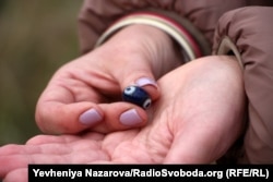 A bead found on Khortytsia dating back to the Scythian settlement.