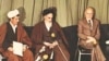 از راست: مهدی بازرگان، روح‌الله خمینی، اکبر هاشمی رفسنجانی