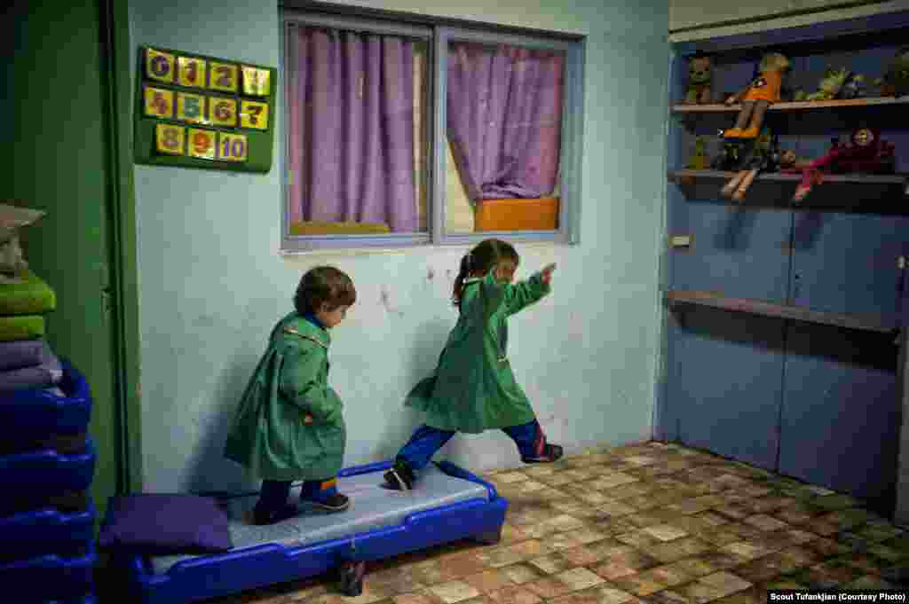 Uruguay is home to one of South America&#39;s oldest Armenian communities, estimated at some 19,000 people. Here, two young students play at St. Nerses Shnorhali, an Armenian Apostolic church in the capital, Montevideo.