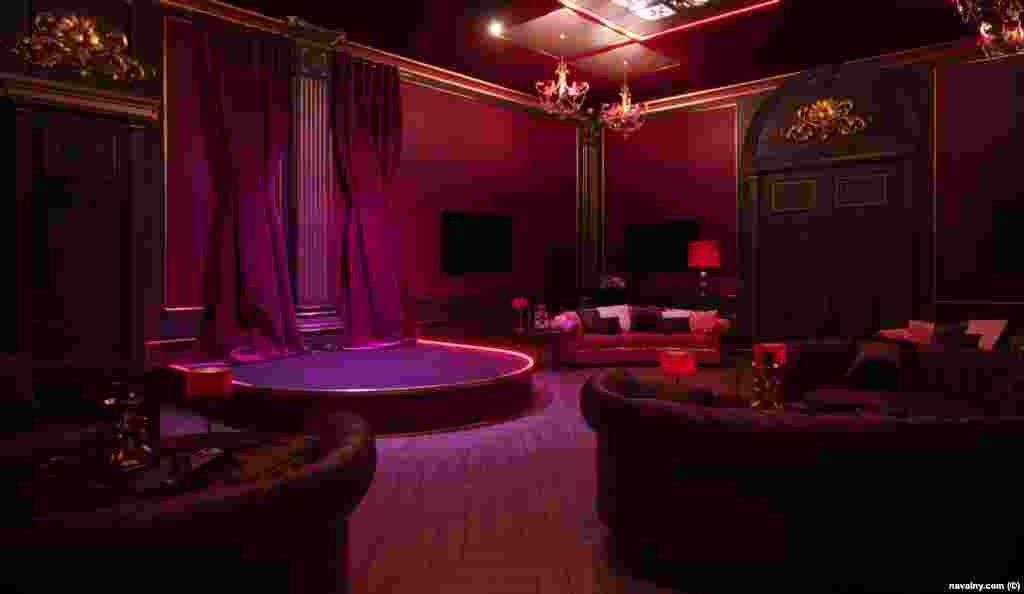 This rendering is of a room in the palace that allegedly features a dancing pole. 