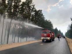 По данным МВД, к ликвидации пожаров привлечено более 1200 работников подразделений министерства