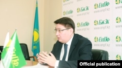 Руслан Ерденаев в бытность председателем правления Единого накопительного пенсионного фонда (ЕНПФ) Казахстана.