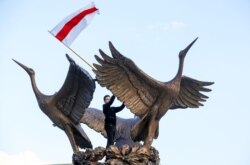 Під час «Маршу свободи» в Мінську, 16 серпня 2020 року