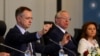 Члени російської делегації на чолі з радником президента Володимиром Мединським у день другого раунду мирних переговорів між Росією та Україною у Стамбулі, 2 червня 2025 року