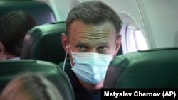 Aleksei Navalny arrived on a flight from Germany to Moscow on January 17.