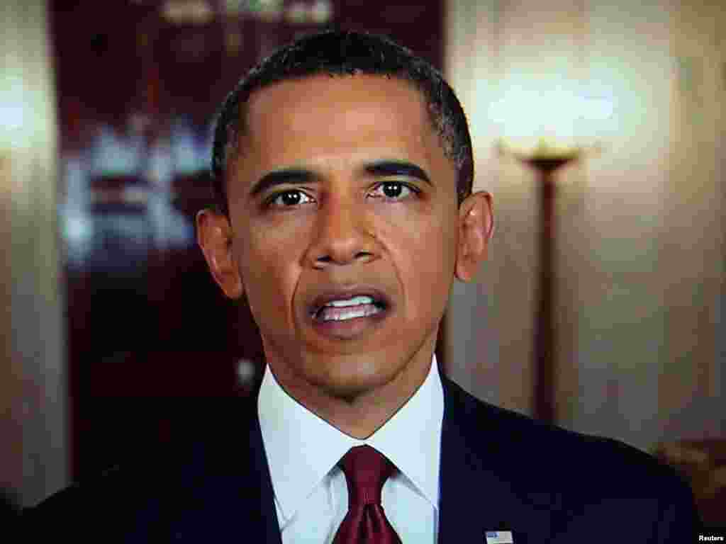 U.S. President Barack Obama announces the death of Osama bin Laden during a dramatic address to the nation from the White House.