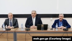 ირაკლი ფურცელაძე (მარცხნივ), მიხეილ სარჯველაძე (შუაში) და პაატა იმნაძე