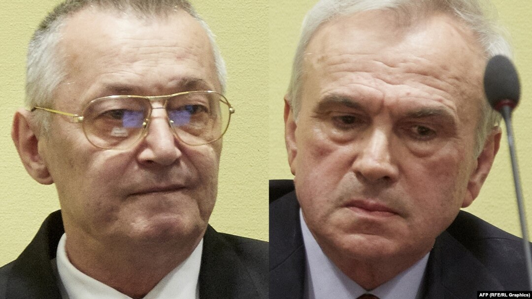 Franko Simatović (L) i Jovica Stanišić u sudnici Haškog tribunala 2013. godine