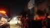 Pakistani paramilitary soldiers cordon off the site of an attack on a Karachi market on October 19.