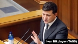 Ukrainian President Volodymyr Zelenskiy made the remarks in his annual address to parliament on October 20.