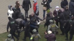 Belarusian Mourners Detained At Memorial For Slain Protester