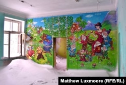 A playroom inside Vorgashor’s former House of Culture, which closed two years ago amid protests from locals.