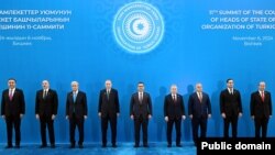 TDG-niň döwlet baştutanlarynyň 11-nji sammitine gatnaşan liderler. Bişkek, 6-njy noýabr, 2024.