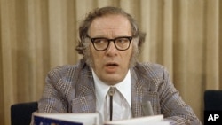Will mutton chops be all the rage in 2064? The prescient Russian-born American science fiction writer Isaac Asimov in 1974.