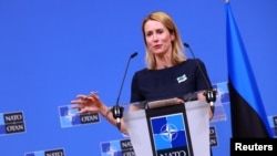 "There is a shadow war going on that is clear in all those domains," Estonian Prime Minister Kaja Kallas said. (file photo)