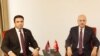 Switzerlan - Turkish parliament speaker Numan Kurtulmus meets his Armenian counterpart Alen Simonian in Geneva, October 14, 2024.