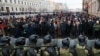 RUSSIA – Riot police officers guard the area outside the St Petersburg Legislative Assembly building during an unauthorized rally in support of Russian opposition activist Alexei Navalny. St Petersburg, January 31, 2021 