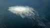 A gas leak in the Nord Stream 2 pipeline as seen from the Danish F-16 interceptor on Bornholm, Denmark, on September 27, 2022