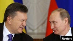 The tough economic reforms demanded by the EU and IMF were one reason Ukrainian President Viktor Yanukovych (left) said he reneged on the planned Association Agreement with Brussels and accepted money from Moscow instead.